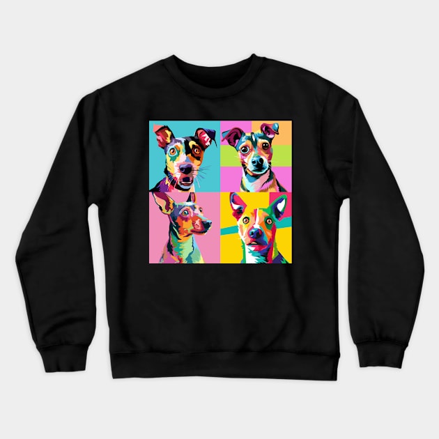 Rat Terrier Pop Art - Dog Lover Gifts Crewneck Sweatshirt by PawPopArt